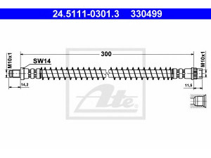 ATE 24.5111-0301.3 stabdžių žarnelė 
 Stabdžių sistema -> Stabdžių žarnelės
4806 68, 4806 81, 1472155080, 4806 68