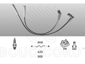 BOUGICORD 3140 uždegimo laido komplektas 
 Kibirkšties / kaitinamasis uždegimas -> Uždegimo laidai/jungtys
95495940