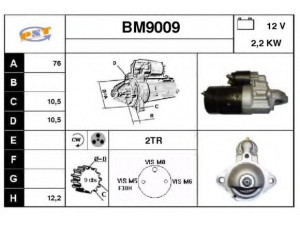 SNRA BM9009 starteris 
 Elektros įranga -> Starterio sistema -> Starteris
12411711403