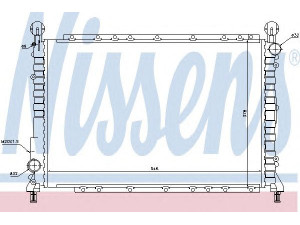 NISSENS 60034 radiatorius, variklio aušinimas 
 Aušinimo sistema -> Radiatorius/alyvos aušintuvas -> Radiatorius/dalys
60595583, 60620437