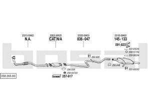 BOSAL 058.265.60 išmetimo sistema 
 Išmetimo sistema -> Išmetimo sistema, visa