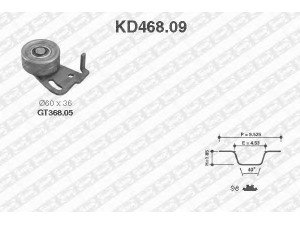 SNR KD468.09 paskirstymo diržo komplektas 
 Techninės priežiūros dalys -> Papildomas remontas
13070-D0100