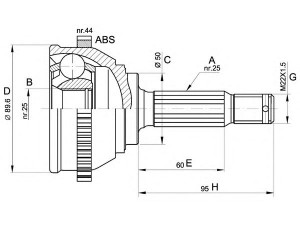 OPEN PARTS CVJ5357.10 jungčių komplektas, kardaninis velenas 
 Ratų pavara -> Sujungimai/komplektas
4950829A00