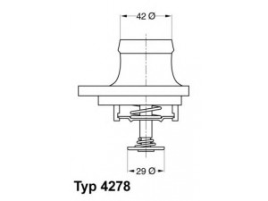 WAHLER 4278.80D termostatas, aušinimo skystis 
 Aušinimo sistema -> Termostatas/tarpiklis -> Thermostat
119 200 00 15, 119 203 01 75