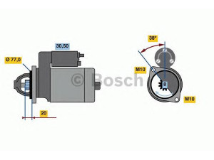 BOSCH 0 986 022 780 starteris 
 Elektros įranga -> Starterio sistema -> Starteris
36100 23100, 36100 23120, 36100 23150