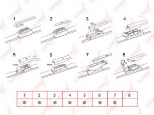 LYNXauto XF600 valytuvo gumelė 
 Priekinio stiklo valymo sistema -> Valytuvo gumelė
61 61 0 034 739, 61 61 0 038 893