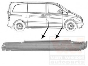 VAN WEZEL 3080102 pedalų plokštės, durų apačia 
 Kėbulas -> Keleivių kabina -> Vieta kojoms/durų ramstis