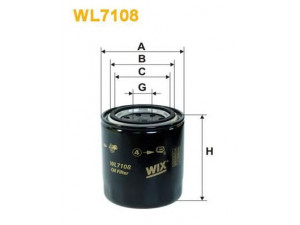 WIX FILTERS WL7108 alyvos filtras 
 Techninės priežiūros dalys -> Techninės priežiūros intervalai
15208AA110, 649011, X119, X120