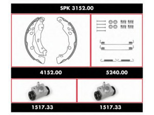 REMSA SPK 3152.00 stabdžių rinkinys, būgniniai stabdžiai 
 Stabdžių sistema -> Būgninis stabdys -> Stabdžių remonto rinkinys