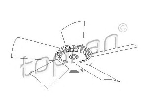 TOPRAN 401 191 ventiliatoriaus ratas, variklio aušinimas 
 Aušinimo sistema -> Radiatoriaus ventiliatorius
102 200 12 23, 102 200 21 23