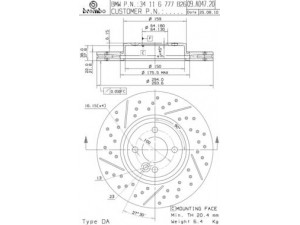 BREMBO 09.A047.21 stabdžių diskas 
 Stabdžių sistema -> Diskinis stabdys -> Stabdžių diskas
34116777826