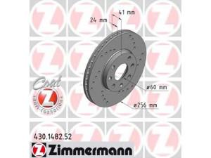 ZIMMERMANN 430.1482.52 stabdžių diskas 
 Dviratė transporto priemonės -> Stabdžių sistema -> Stabdžių diskai / priedai
569 059, 90 497 879