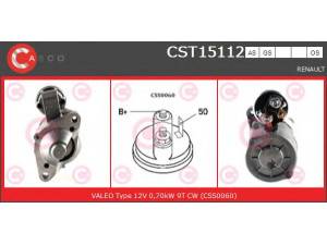 CASCO CST15112GS starteris 
 Elektros įranga -> Starterio sistema -> Starteris
2330000QAM, 7700864608, 7700865213