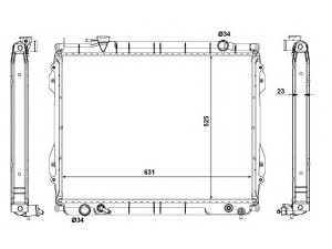 NRF 56120 radiatorius, variklio aušinimas
1641000022, 1641007060, 1641007061