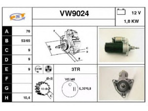 SNRA VW9024 starteris
02B911023C, 02B911023CX