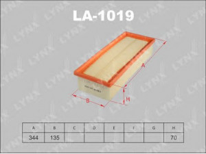 LYNXauto LA-1019 oro filtras 
 Techninės priežiūros dalys -> Techninės priežiūros intervalai
1K0 129 620 D, 1K0 129 620 F, 1K0 129 620 G