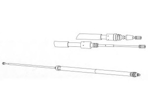 KAWE PU02223 trosas, stovėjimo stabdys 
 Stabdžių sistema -> Valdymo svirtys/trosai
474651, 9802570580