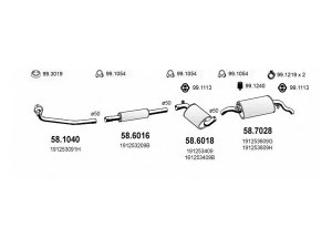 ASSO ART2672 išmetimo sistema 
 Išmetimo sistema -> Išmetimo sistema, visa