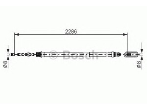 BOSCH 1 987 477 569 trosas, stovėjimo stabdys 
 Stabdžių sistema -> Valdymo svirtys/trosai
4745 F3, 1473321080, 1473321080