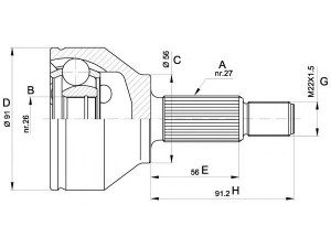 OPEN PARTS CVJ5437.10 jungčių komplektas, kardaninis velenas 
 Ratų pavara -> Sujungimai/komplektas
1S7W3B413DA, 235290201, 4106372