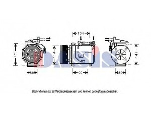 AKS DASIS 850805N kompresorius, oro kondicionierius 
 Oro kondicionavimas -> Kompresorius/dalys
AKC200A401H, MR189095