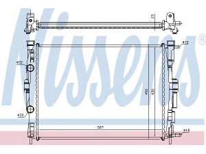 NISSENS 63764 radiatorius, variklio aušinimas 
 Aušinimo sistema -> Radiatorius/alyvos aušintuvas -> Radiatorius/dalys
82 00 115 541