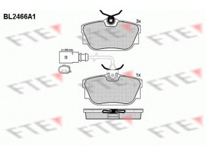 FTE BL2466A1 stabdžių trinkelių rinkinys, diskinis stabdys 
 Techninės priežiūros dalys -> Papildomas remontas
7D0 698 451, 7D0 698 451 A, 7D0 698 451 G