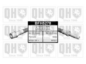 QUINTON HAZELL BFH5278 stabdžių žarnelė 
 Stabdžių sistema -> Stabdžių žarnelės
34 30 1 165 190