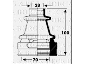 BORG & BECK BCB2797 gofruotoji membrana, kardaninis velenas 
 Ratų pavara -> Gofruotoji membrana