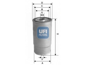UFI 24.122.00 kuro filtras 
 Techninės priežiūros dalys -> Papildomas remontas
31922-4H000, 31922-4H001