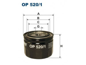 FILTRON OP520/1 alyvos filtras 
 Techninės priežiūros dalys -> Techninės priežiūros intervalai
41152005A, OK19, MLS000144A, 224788