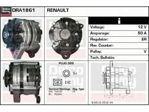 DELCO REMY DRA1861 kintamosios srovės generatorius 
 Elektros įranga -> Kint. sr. generatorius/dalys -> Kintamosios srovės generatorius