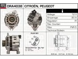 DELCO REMY DRA4038 kintamosios srovės generatorius 
 Elektros įranga -> Kint. sr. generatorius/dalys -> Kintamosios srovės generatorius
A004T03292, A3TA0592, A4T00891