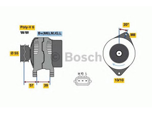 BOSCH 0 986 080 590 kintamosios srovės generatorius 
 Elektros įranga -> Kint. sr. generatorius/dalys -> Kintamosios srovės generatorius
27060-0J010, 27060-0J030