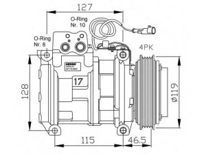 NRF 32459G kompresorius, oro kondicionierius 
 Oro kondicionavimas -> Kompresorius/dalys
500341617, 500381465