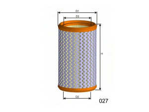 MISFAT R824 oro filtras 
 Filtrai -> Oro filtras
75492226, 95495229, 1444K7, 7701023306