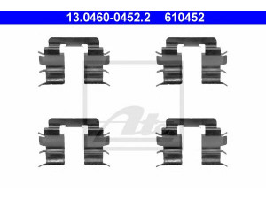 ATE 13.0460-0452.2 priedų komplektas, diskinių stabdžių trinkelės 
 Stabdžių sistema -> Diskinis stabdys -> Stabdžių dalys/priedai