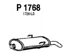 FENNO P1768 galinis duslintuvas 
 Išmetimo sistema -> Duslintuvas
1726-L1, 1726-L3