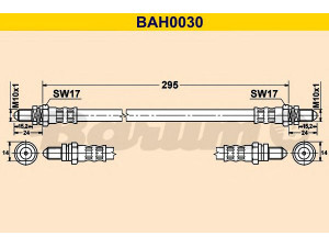 BARUM BAH0030 stabdžių žarnelė 
 Stabdžių sistema -> Stabdžių žarnelės
6179304