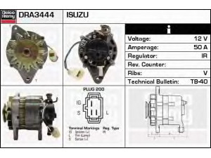 DELCO REMY DRA3444N kintamosios srovės generatorius 
 Elektros įranga -> Kint. sr. generatorius/dalys -> Kintamosios srovės generatorius
8942416302, LR150-135, LR150-162