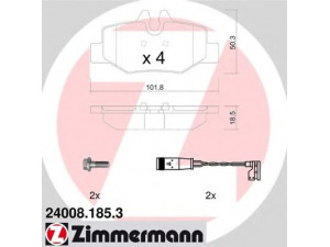 ZIMMERMANN 24008.185.3 stabdžių trinkelių rinkinys, diskinis stabdys 
 Techninės priežiūros dalys -> Papildomas remontas
000 421 6210, 001 421 1010, 003 420 8120