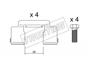 TRUSTING KIT.035 priedų komplektas, diskinių stabdžių trinkelės