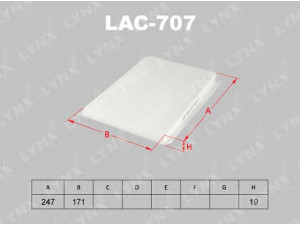 LYNXauto LAC-707 filtras, salono oras 
 Techninės priežiūros dalys -> Techninės priežiūros intervalai
08790-2L000A, 97133-1H000, 97133-1H500