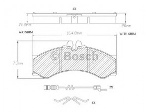 BOSCH F 03A 150 009 stabdžių trinkelių rinkinys, diskinis stabdys 
 Techninės priežiūros dalys -> Papildomas remontas
000 423 71 10, 002 420 41 20, 002 420 42 20