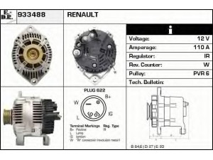 EDR 933488 kintamosios srovės generatorius 
 Elektros įranga -> Kint. sr. generatorius/dalys -> Kintamosios srovės generatorius
7700424573, 7700869377, 7701499606
