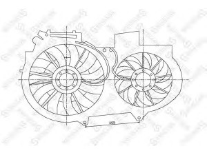 STELLOX 29-99272-SX ventiliatorius, radiatoriaus 
 Aušinimo sistema -> Oro aušinimas
8E0 959 455 K, 8E0121207F, 8E0959455