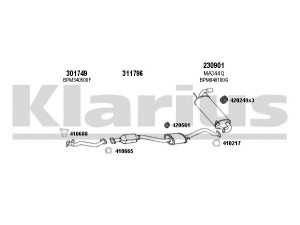 KLARIUS 570244E išmetimo sistema 
 Išmetimo sistema -> Išmetimo sistema, visa