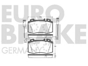 EUROBRAKE 5502223347 stabdžių trinkelių rinkinys, diskinis stabdys 
 Techninės priežiūros dalys -> Papildomas remontas
0034200520, 0034200820, 0034201820