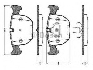 BOSCH 0 986 TB2 743 stabdžių trinkelių rinkinys, diskinis stabdys
34 11 1 165 227, 34 11 3 427 503