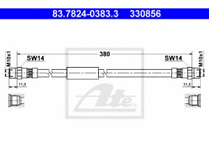 ATE 83.7824-0383.3 stabdžių žarnelė 
 Stabdžių sistema -> Stabdžių žarnelės
251 611 775 A